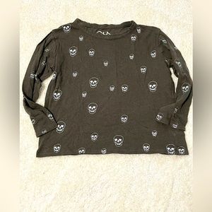 Chaser brand (sz8) Skull long sleeve raglan tshirt